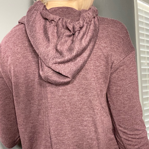 Maroon Long Sleeved Hooded Top - Picture 2 of 5